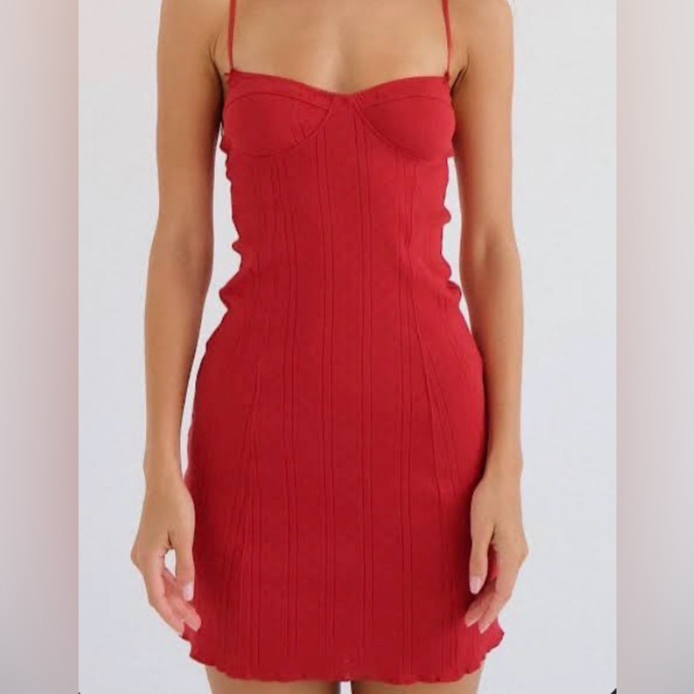 Cou Cou Intimates The Balconette Dress Cherry Red